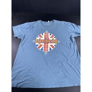 Def Leppard Tour 2014 XXL Men’s Blue Short Sleeved Concert T-Shirt